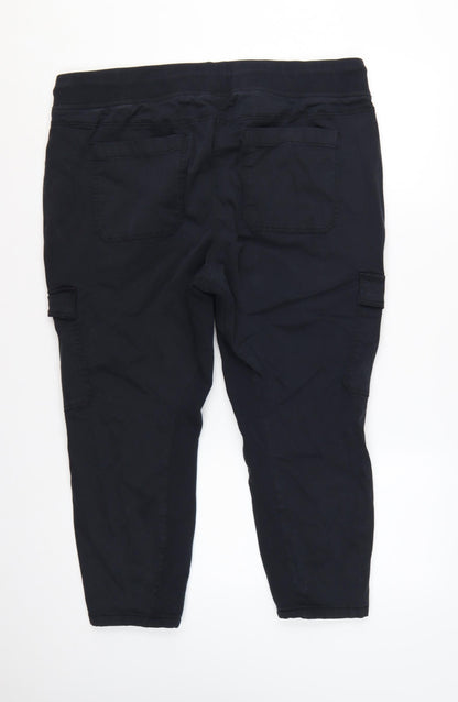 Marks and Spencer Goodmove Women Black Size 20 Cargo Trousers