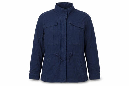 Marks and Spencer Women's Blue Military Jacket Size 14 Cotton Lyocell