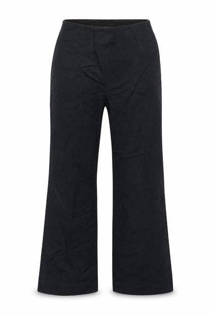 Arket Women's Black Slim Straight Cotton Trousers Size 10