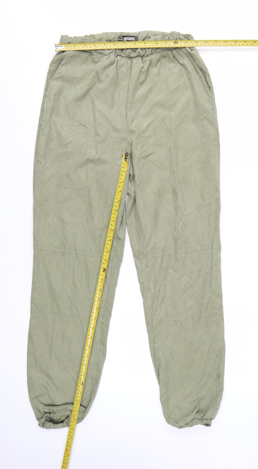 Missguided Womens Green Size 10 Jogger Trousers Polyester Lightweight