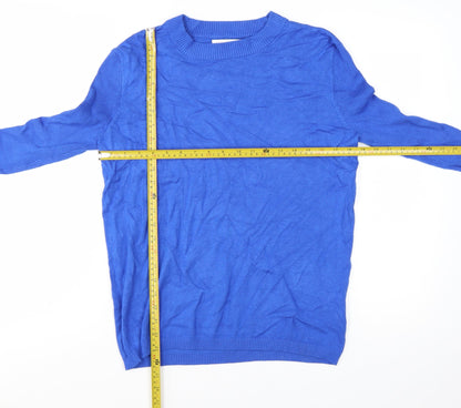Gianni Feraud Women Blue Crew Neck Viscose Knit Jumper Size 14