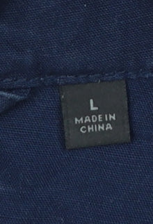 Uniqlo Men's Blue Cotton Hooded Windbreaker Jacket L