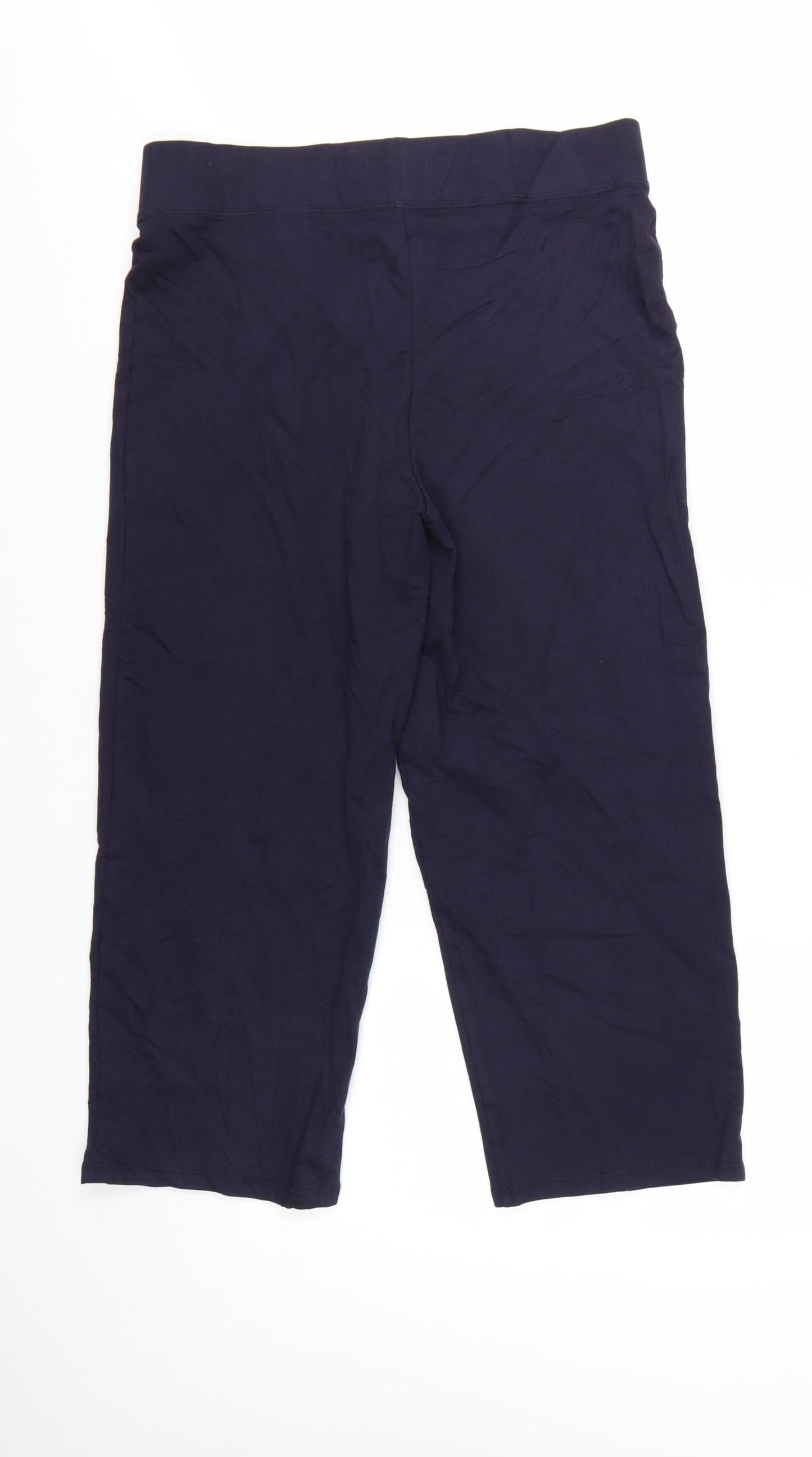 Marks and Spencer Womens Blue Size 12 Capri Cropped Trousers