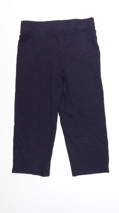 Marks and Spencer Womens Blue Size 12 Capri Cropped Trousers