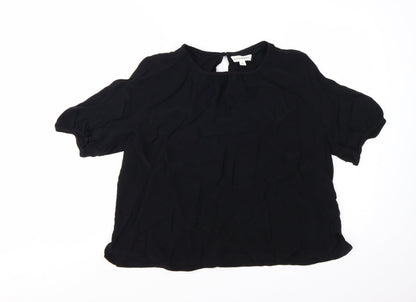 Marks and Spencer Women’s Black Chiffon Short Sleeve Blouse Size 18