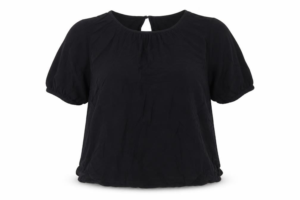 Marks & Spencer Women’s Black Chiffon Short Sleeve Blouse Size 18