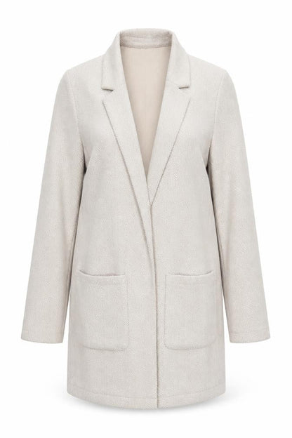 H&M Divided Women’s Beige Herringbone Blazer Jacket Size 10