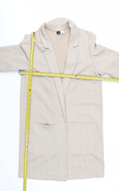 H&M Divided Women’s Beige Herringbone Blazer Jacket Size 10