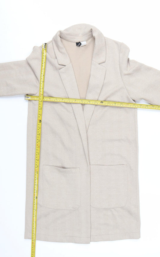 H&M Divided Women’s Beige Herringbone Blazer Jacket Size 10