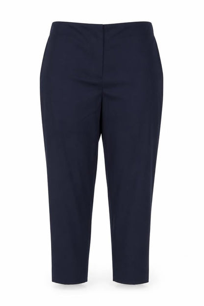 Marks & Spencer Women's Blue Size 12 Regular Stretch Tapered Trousers