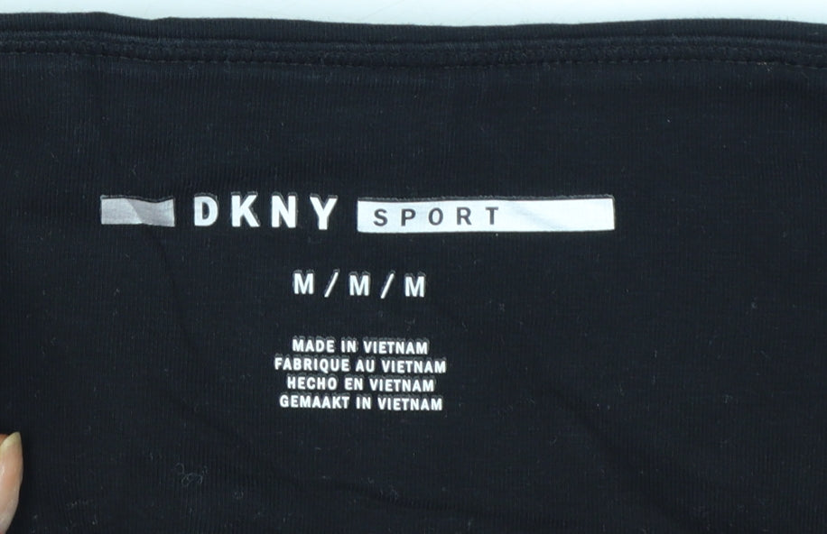 DKNY Women’s Black Biker Activewear Shorts Size M Stretch Sport