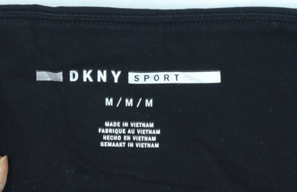 DKNY Women’s Black Biker Activewear Shorts Size M Stretch Sport