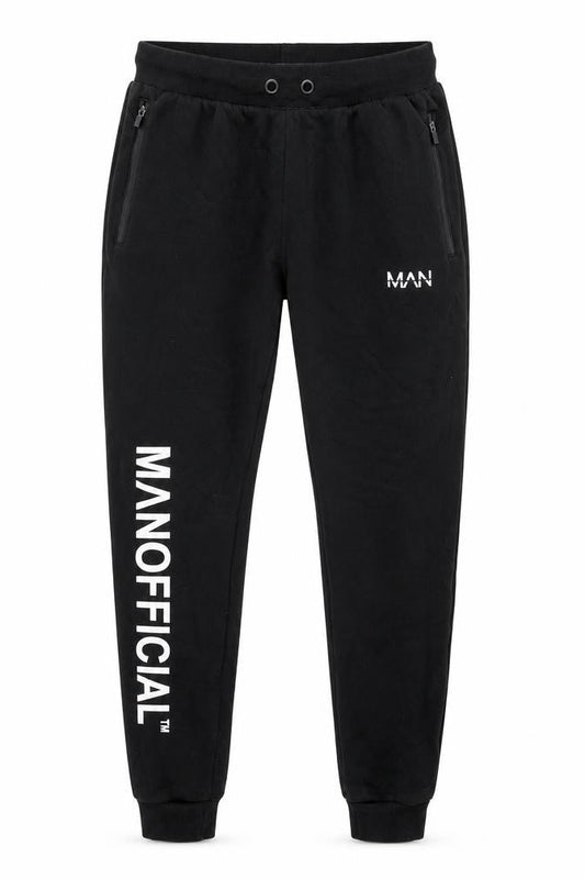 MAN Active Men's Black Regular Fit Jogger Trousers Size M