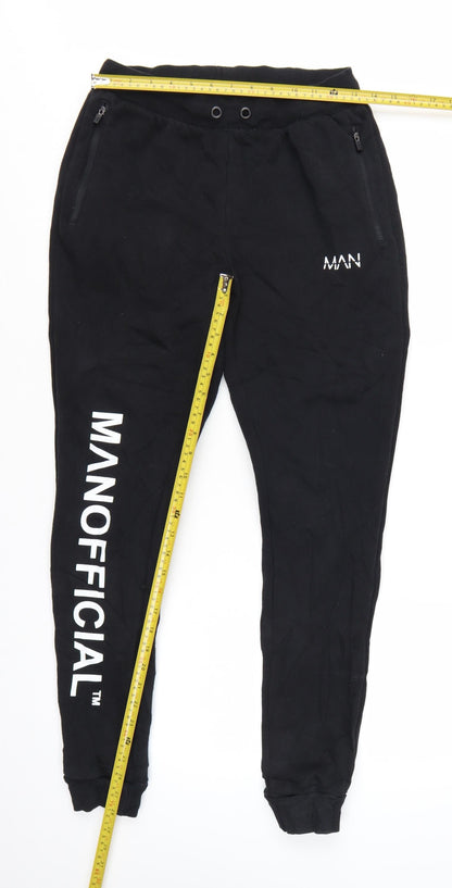 MAN Active Men's Black Regular Fit Jogger Trousers Size M