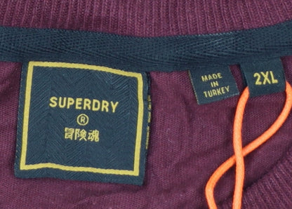 Superdry Men's Red 2XL Graphic Fresh Slogan T-Shirt