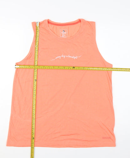 Regatta Women's Orange Cotton Sleeveless Tank Top Size 16
