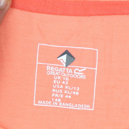 Regatta Women's Orange Cotton Sleeveless Tank Top Size 16