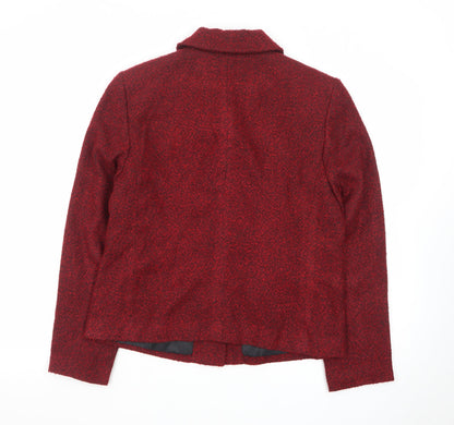 Karen Scott Women's Red Lined Button Jacket Size 12