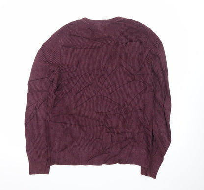 GAP Men’s Purple Cotton Crew Neck Jumper Size S