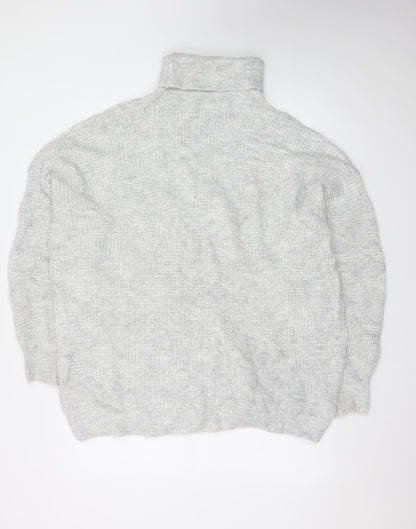 JD Williams Women’s Grey Roll Neck Chunky Knit Jumper Size 20