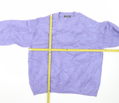 Bonmarche Women’s Purple Cable-Knit Pullover Jumper Size 22