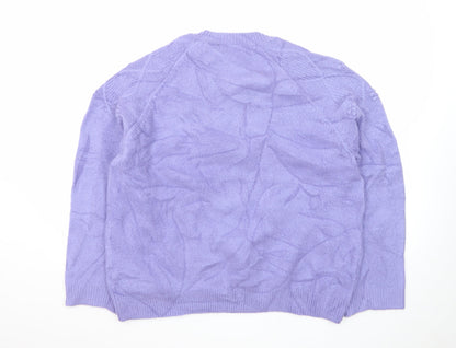 Bonmarche Women’s Purple Cable-Knit Pullover Jumper Size 22