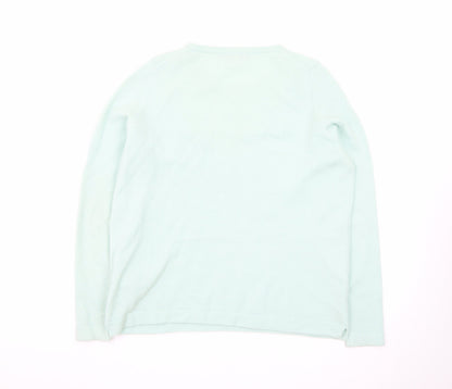 Marks and Spencer Women Green Cashmere Crew Neck Jumper Size 14