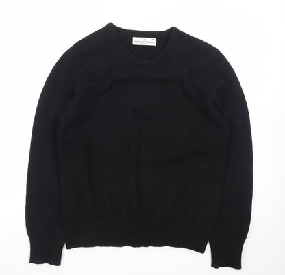 The House of Bruar Mens Black XS Lambswool Crew Neck Jumper