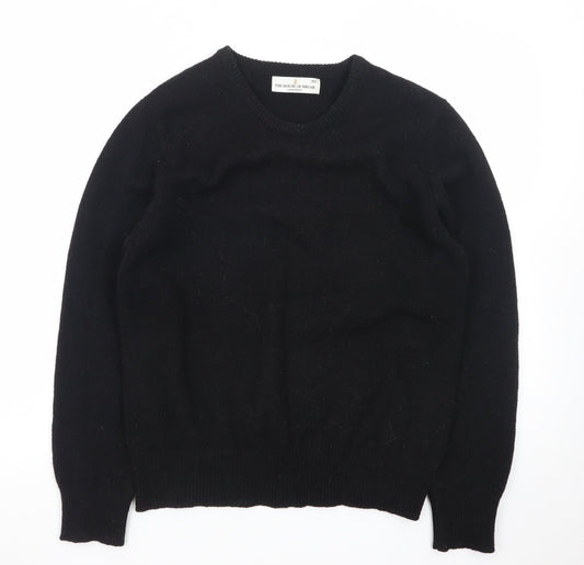 The House of Bruar Mens Black XS Lambswool Crew Neck Jumper