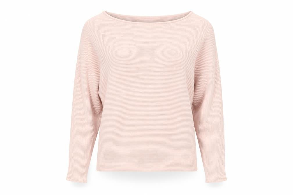 Principles Women Pink Boat Neck Long Sleeve Knit Jumper Medium