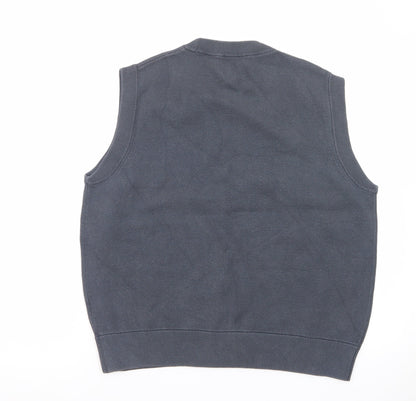 Kin Women’s Grey Sleeveless Knit Vest Jumper Size M