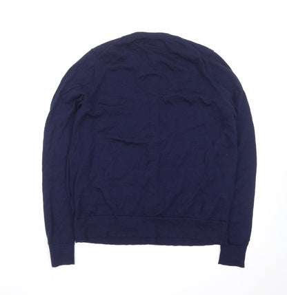 Marks and Spencer Women’s Blue Merino Wool Long Sleeve Cardigan Size 12
