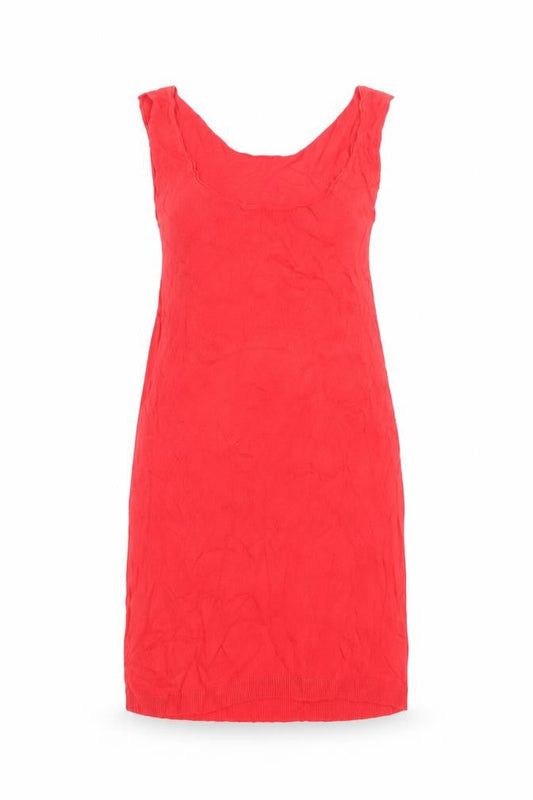 Benetton Women's Red XS Slip Dress Sleeveless Knit Cotton