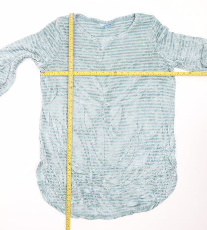 Next Women Blue Striped Long Sleeve Pullover Jumper Size 18