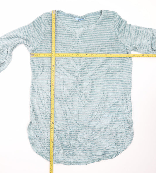 Next Women Blue Striped Long Sleeve Pullover Jumper Size 18