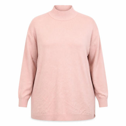 LCWModest Women's Pink Mock Neck Long Sleeve Tunic Jumper Size L