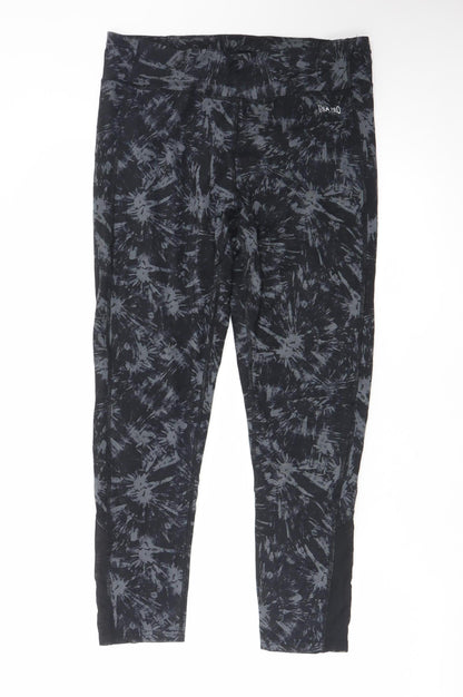 USA Pro Women's Black Tie Dye Ankle Leggings Size 14