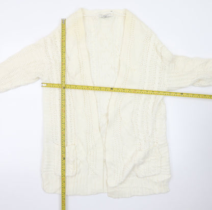 Next Women’s Ivory Cable Knit Long Sleeve Cardigan Size S