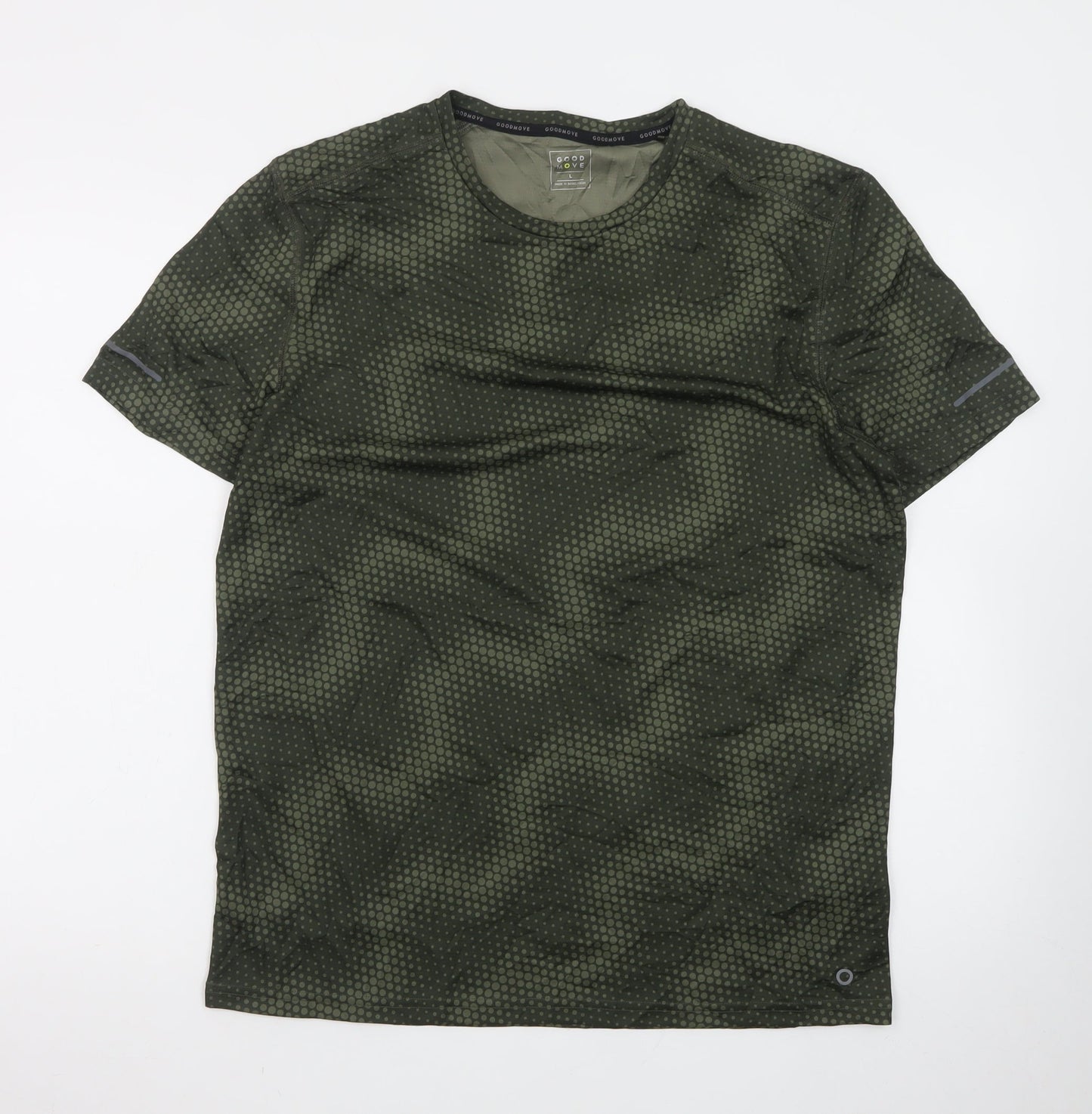Marks and Spencer Goodmove Men’s Green Camouflage Sports T-Shirt L