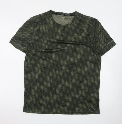 Marks and Spencer Goodmove Men’s Green Camouflage Sports T-Shirt L