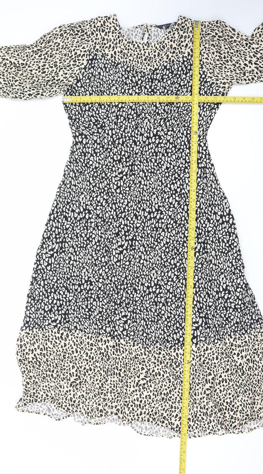 Marks and Spencer Women's Multicoloured Animal Print Midi Dress Size 10