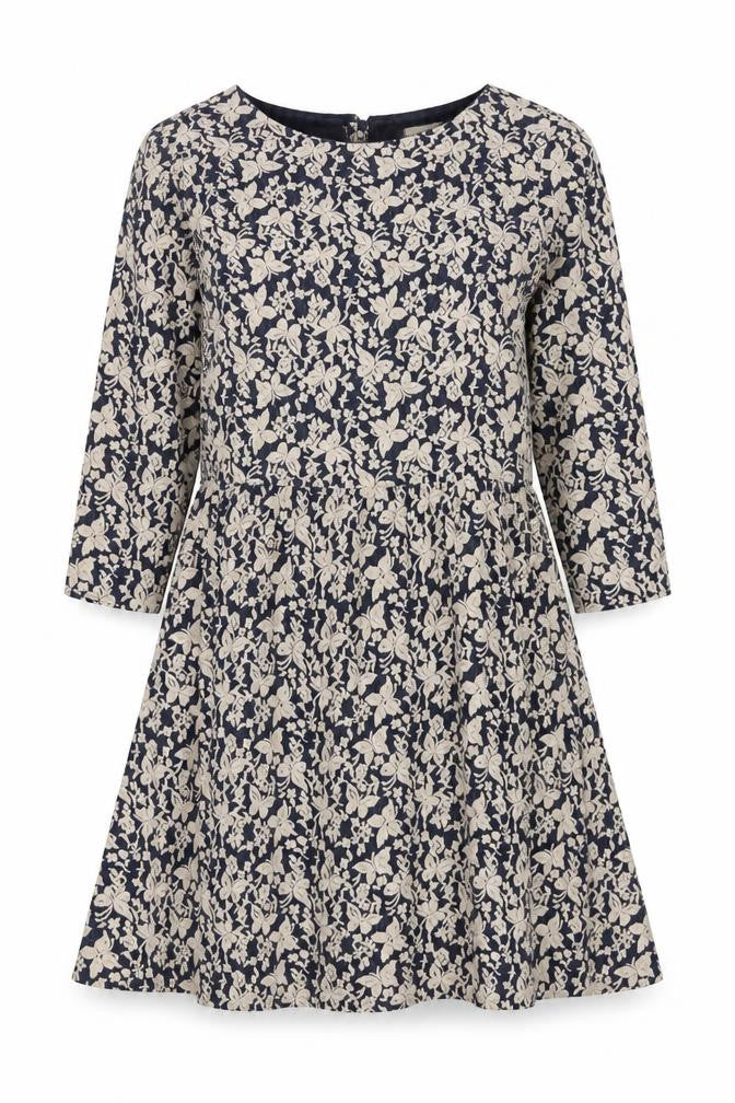 Oasis Women Blue Floral Jacquard Fit & Flare Dress Size S