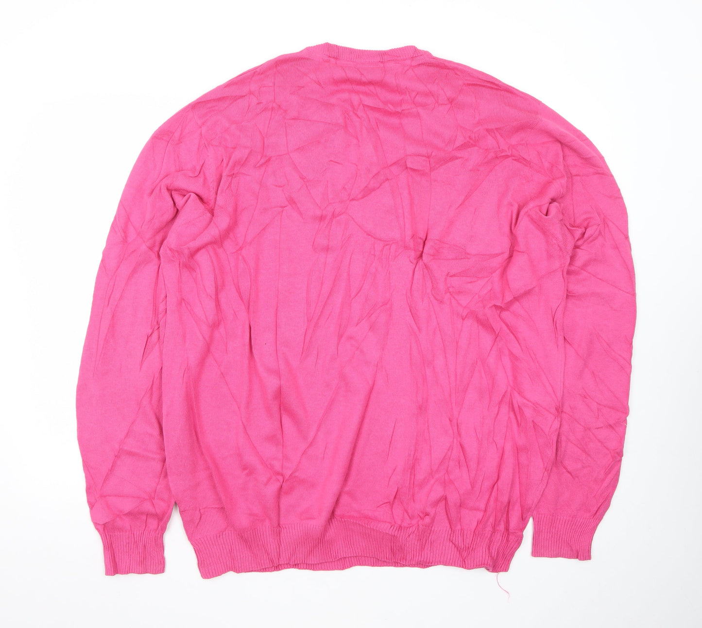 Cotton Traders Men’s Pink 2XL V-Neck Cotton Pullover Jumper