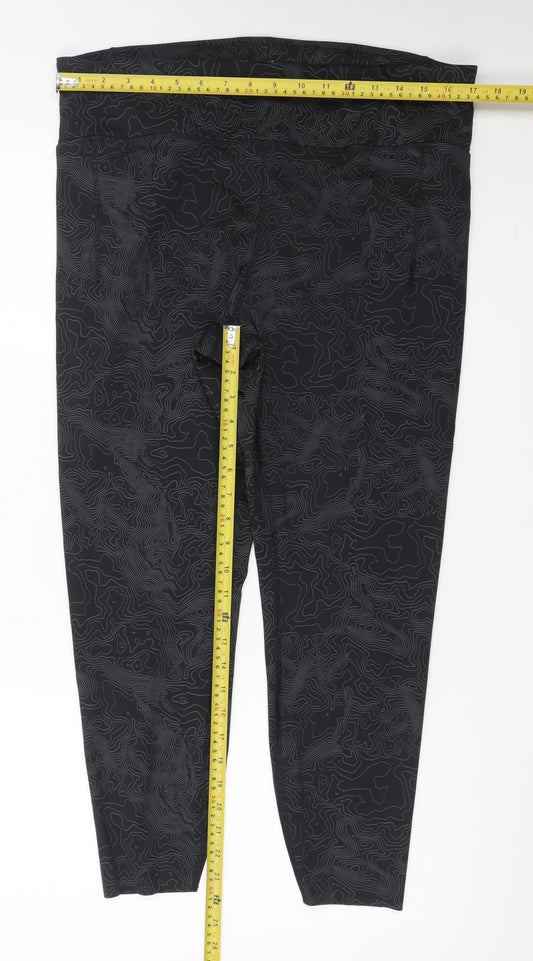 Marks and Spencer Goodmove Women's Black Size 18 High Rise Ankle Leggings
