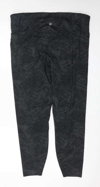 Marks and Spencer Goodmove Women's Black Size 18 High Rise Ankle Leggings