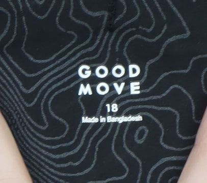 Marks and Spencer Goodmove Women's Black Size 18 High Rise Ankle Leggings
