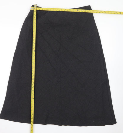 Marks and Spencer Women’s Black Wool Blend A-Line Skirt Size 16
