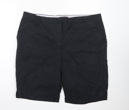 Marks and Spencer Men's Black Chino Shorts Size 20 Regular Fit