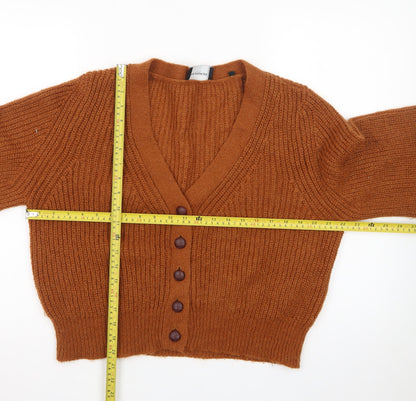 The Kooples Women's Brown Mohair Blend V-Neck Cardigan Size S