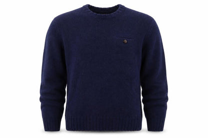 Ralph Lauren Mens Blue Wool Crew Neck Pullover Jumper L
